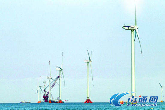 2011年12月27日拍攝的全國規(guī)模最大的海上風電場。許叢軍 施惠慶 攝